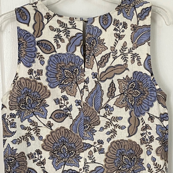 Tommy Hilfiger Linen Blend Sleeveless Provincial Paisley Shift Dress Size 10 - Picture 9 of 14